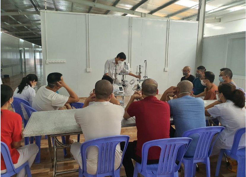 Toàn cảnh buổi Tập huấn thực hành quy trình vận hành máy thở